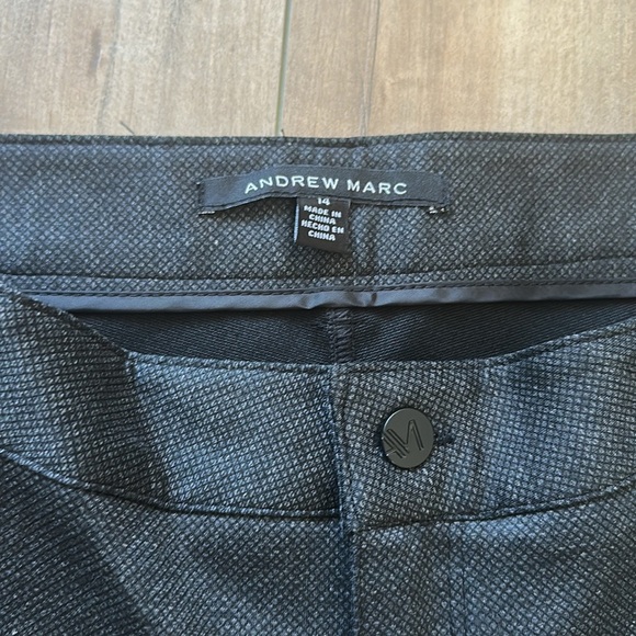 NWT Andrew Marc Womens Ponte Stretch Pant #574907 Charcoal / Black Sz 14 - Picture 4 of 7